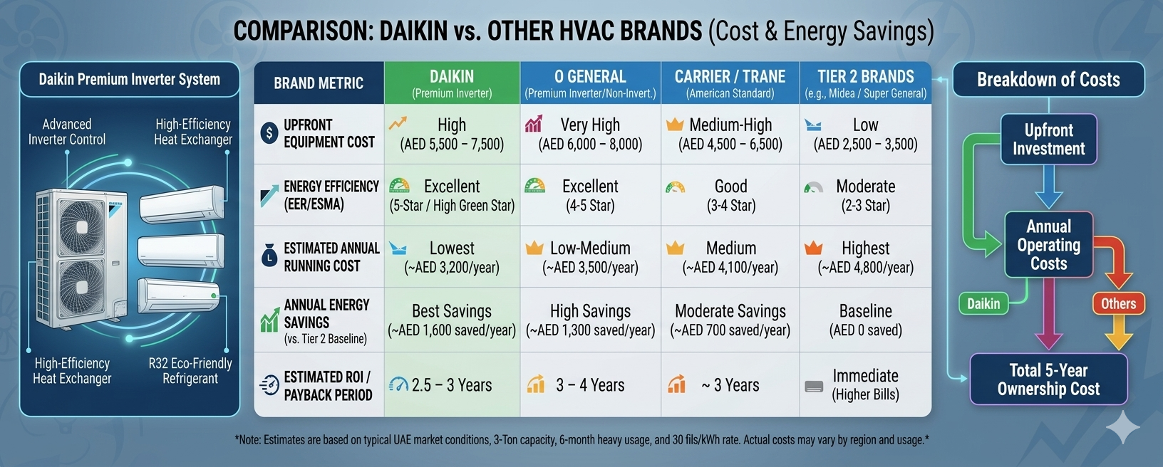 Daikin Vs Other Brands Comparison